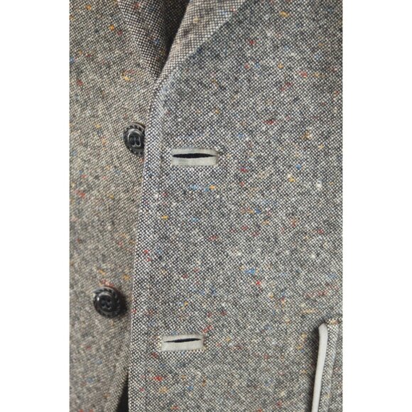 1970s men's tweed suit with elbow patches three piece suit with sweater vest - Picture 5 of 10